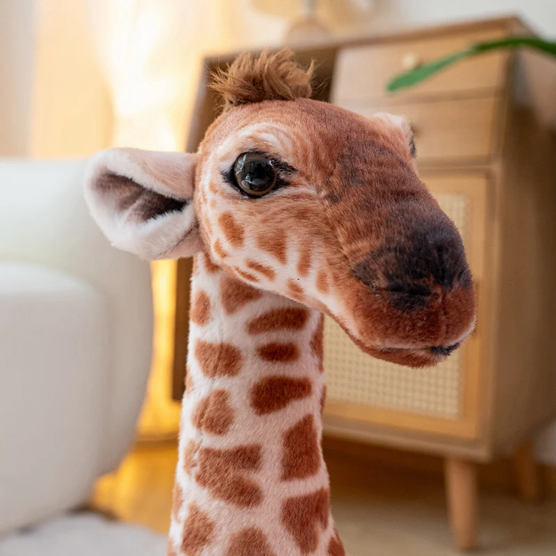 Simulierte Grasland Tier Giraffe Plüschtier Kinderzimmer Dekor liegende Giraffe Plüschtier weiche Puppe süßes Weihnachtsgeschenk