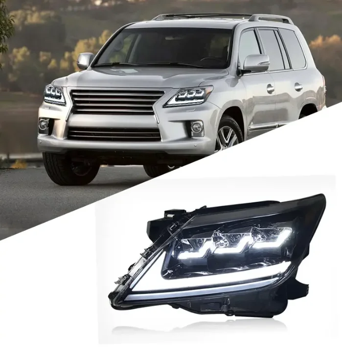 

LX Headlight for LX570 2007-2015 Assembly Modified LED Daytime Running Lights Streamer Turn Lights