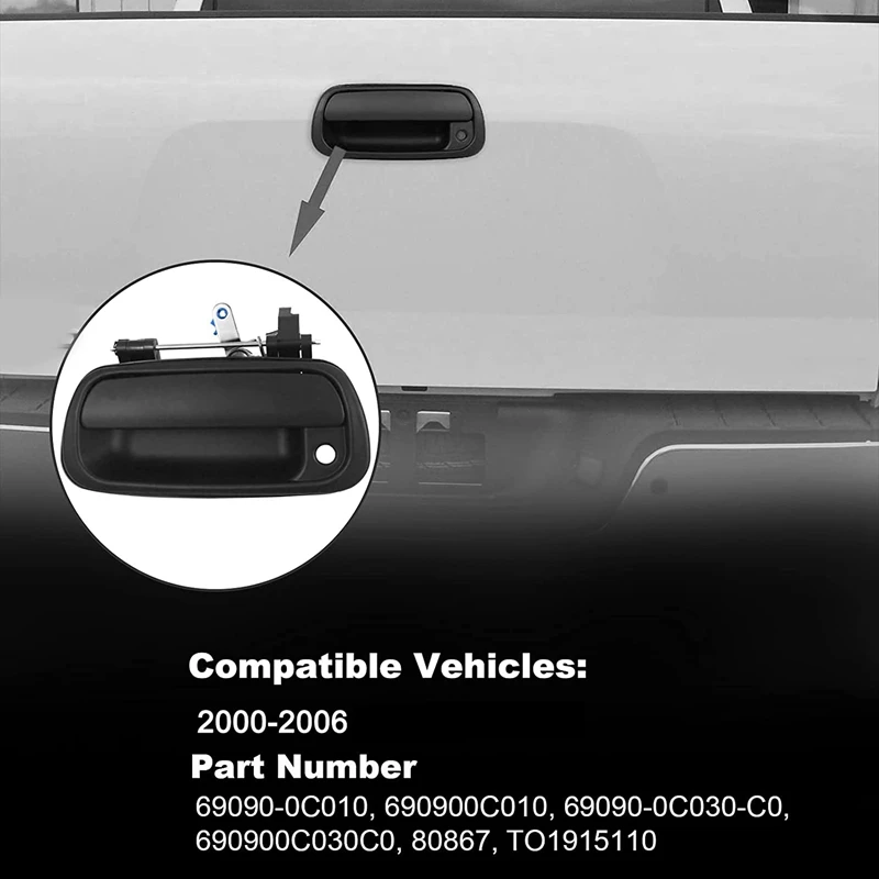 Car Tailgate Handle For Toyota 2000-2006 690900C030 69090-0C030 690900C030 69090-0C010 Rear Door Handle