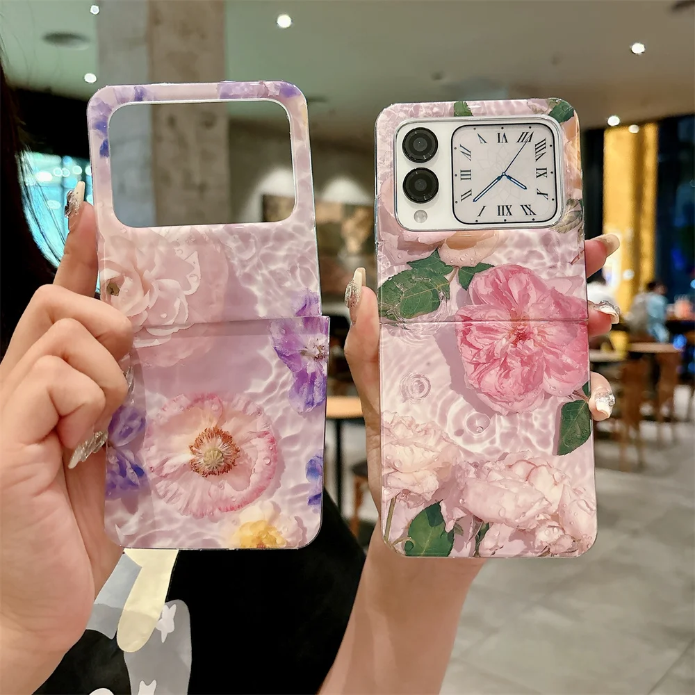 Blu-ray Tulip Flower Pattern Phone Case For HuaWei Nova Flip Protection PC Shell Protective Back Cover