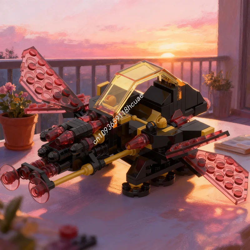 

159pcs MOC Space Blacktron I Black Limo Model Building Blocks Toys Construction Christmas Gift Idea Education Brick Kids