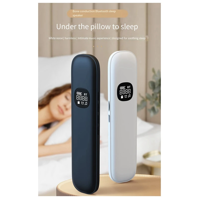 BAADE Pocket Bluetooth Speaker Under Pillow Bone Conduction Sound Box Rechargeable Wireless Stereo Soundbar White Noise A