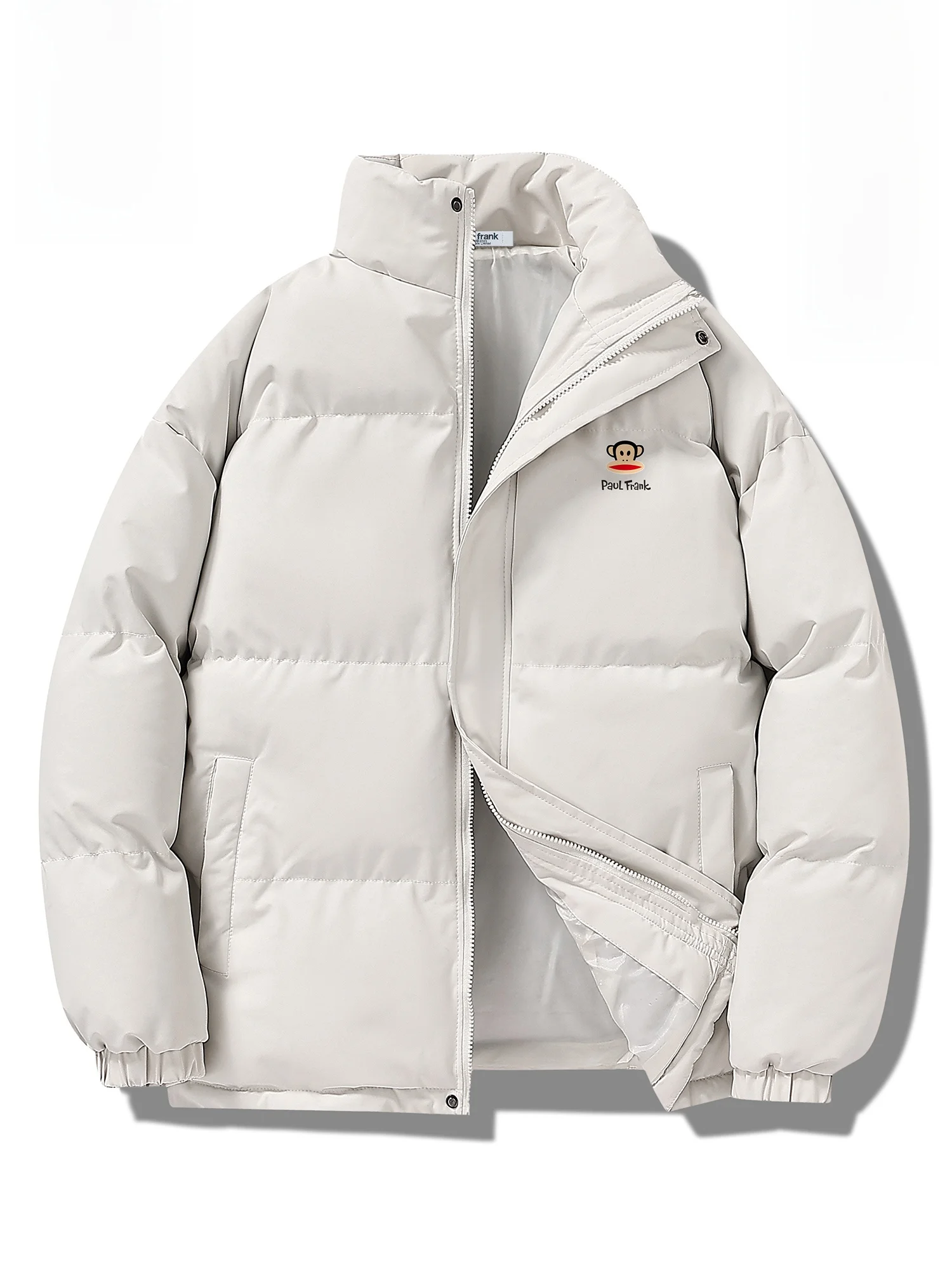 

Paulfrank Loose Fit Collared Cotton Jaet Men Winter New American Casual Bread Polyester Fiber Long Sve Zipper