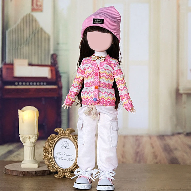 Doll Clothes For 32cm Doll 1/6 Sweater Sweatpants Hat Socks Dolls Dress-up Toys Cute Doll Accessories