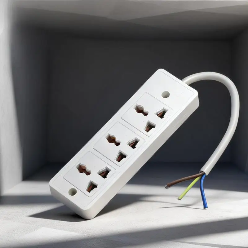 Multi Outlet Power Strip 3 Universal Sockets No Plug Customizable for Electrician Wiring Projects Use