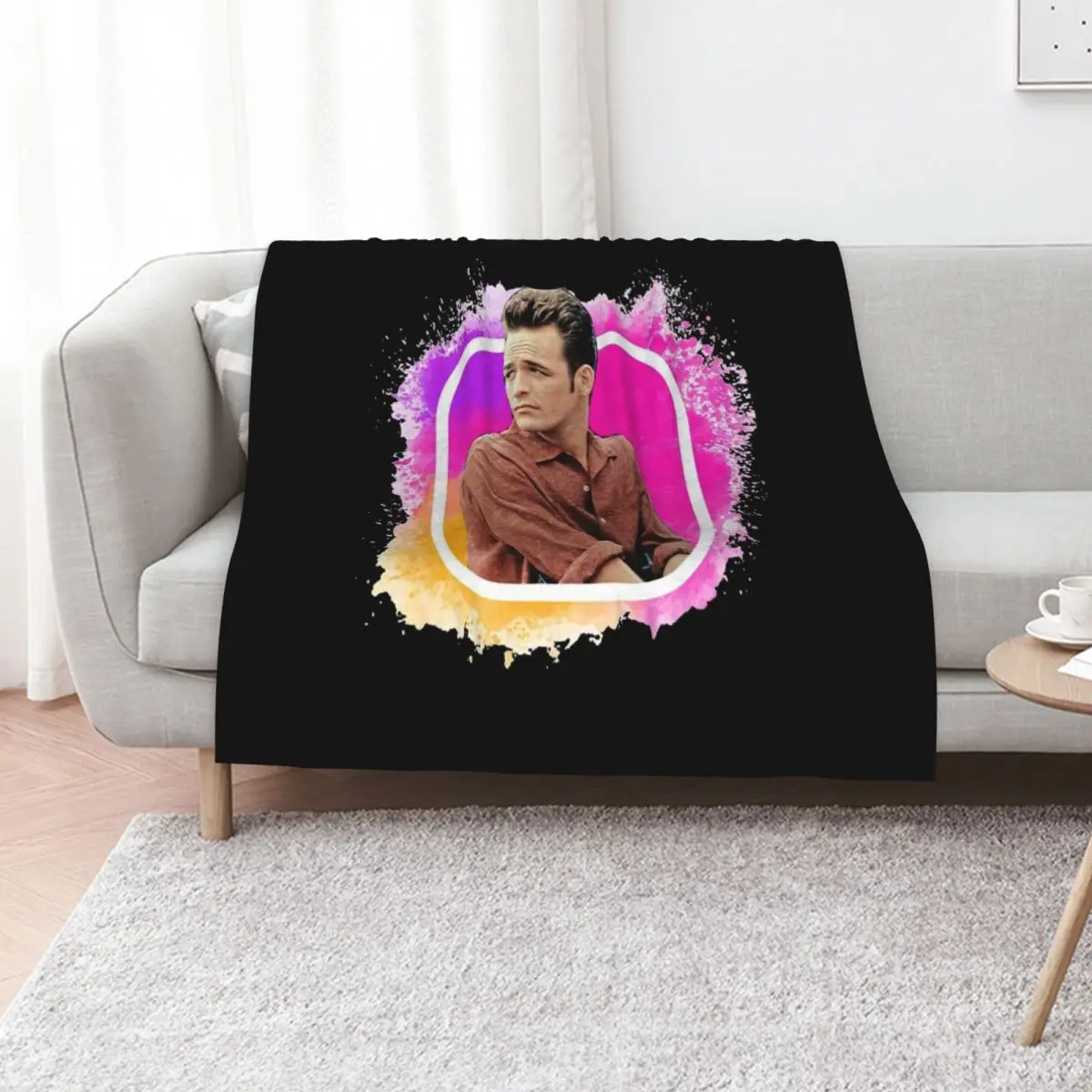 Vintage Luke Perry Christmas Throw Blanket Luxury Designer Personalized Gift Custom Baby Plush Sofa Throw Blankets