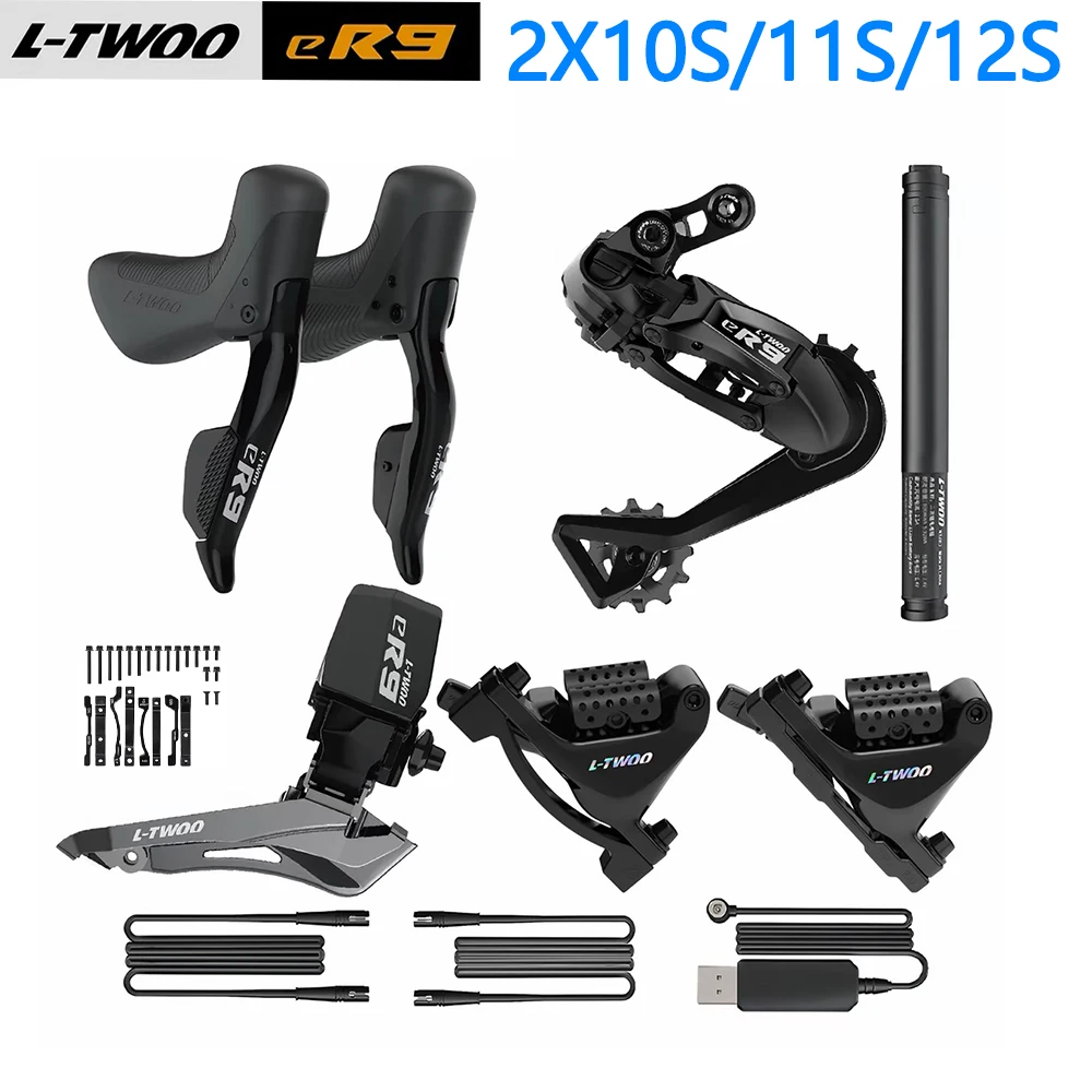 

LTWOO eR9 2x11s Electronic Groupset, Road Electronic Groupset, Replaceable Battery, APP programming, eR9 Electronic 2X12s Road