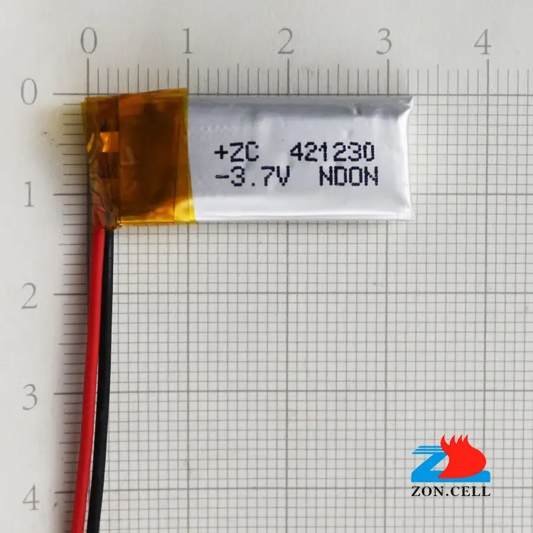 في النواة 150 مللي أمبير 421230   بلوتوث التحكم عن بعد مفاتيح السيارة 3.7 فولت بطارية ليثيوم بوليمر 401230   خلية ليثيوم أيون قابلة للشحن