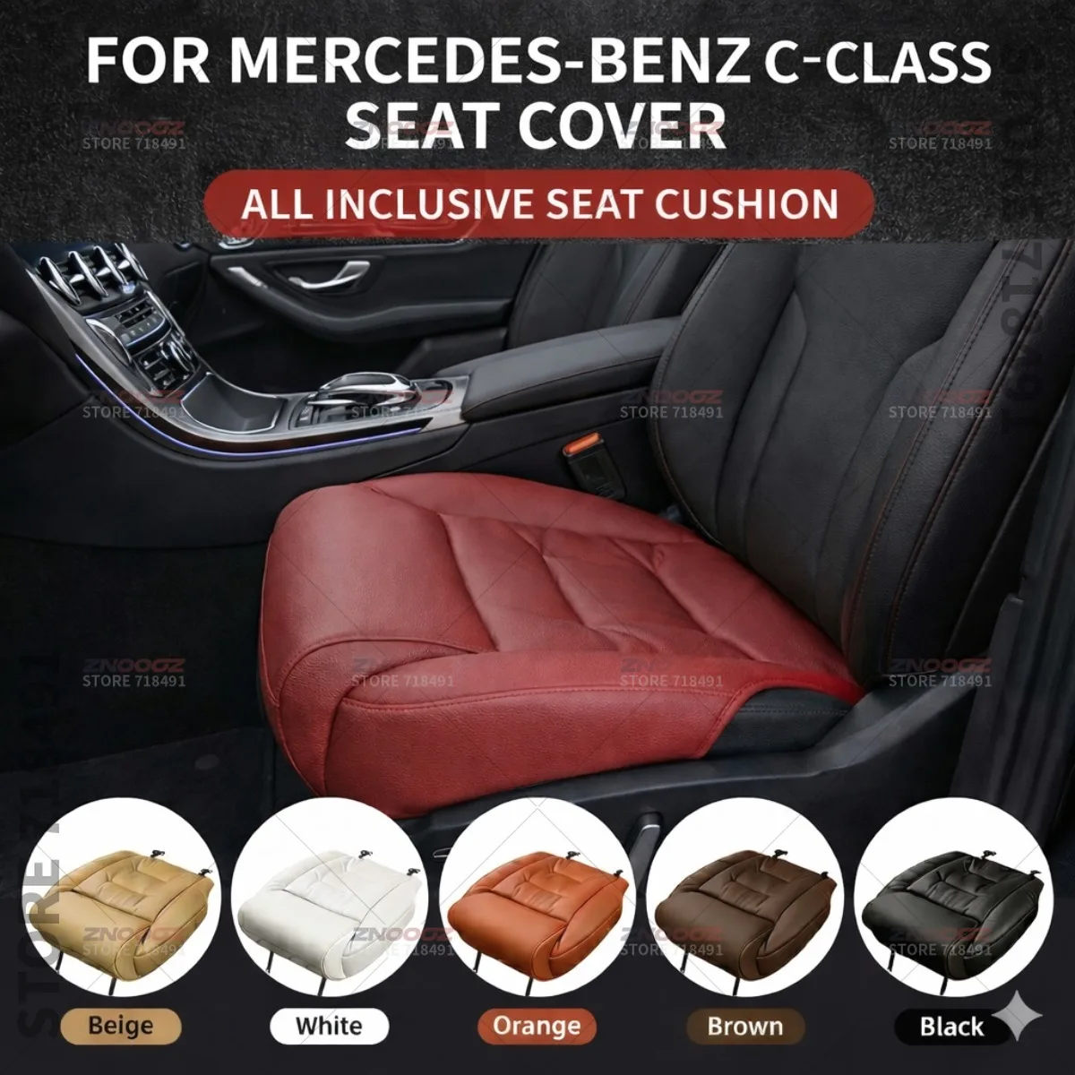 

Подушка-удлинитель для поддержки ног в сиденье автомобиля Mercedes-Benz C-Class, накладка на сиденье из пены с эффектом памяти, аксессуары для интерьера