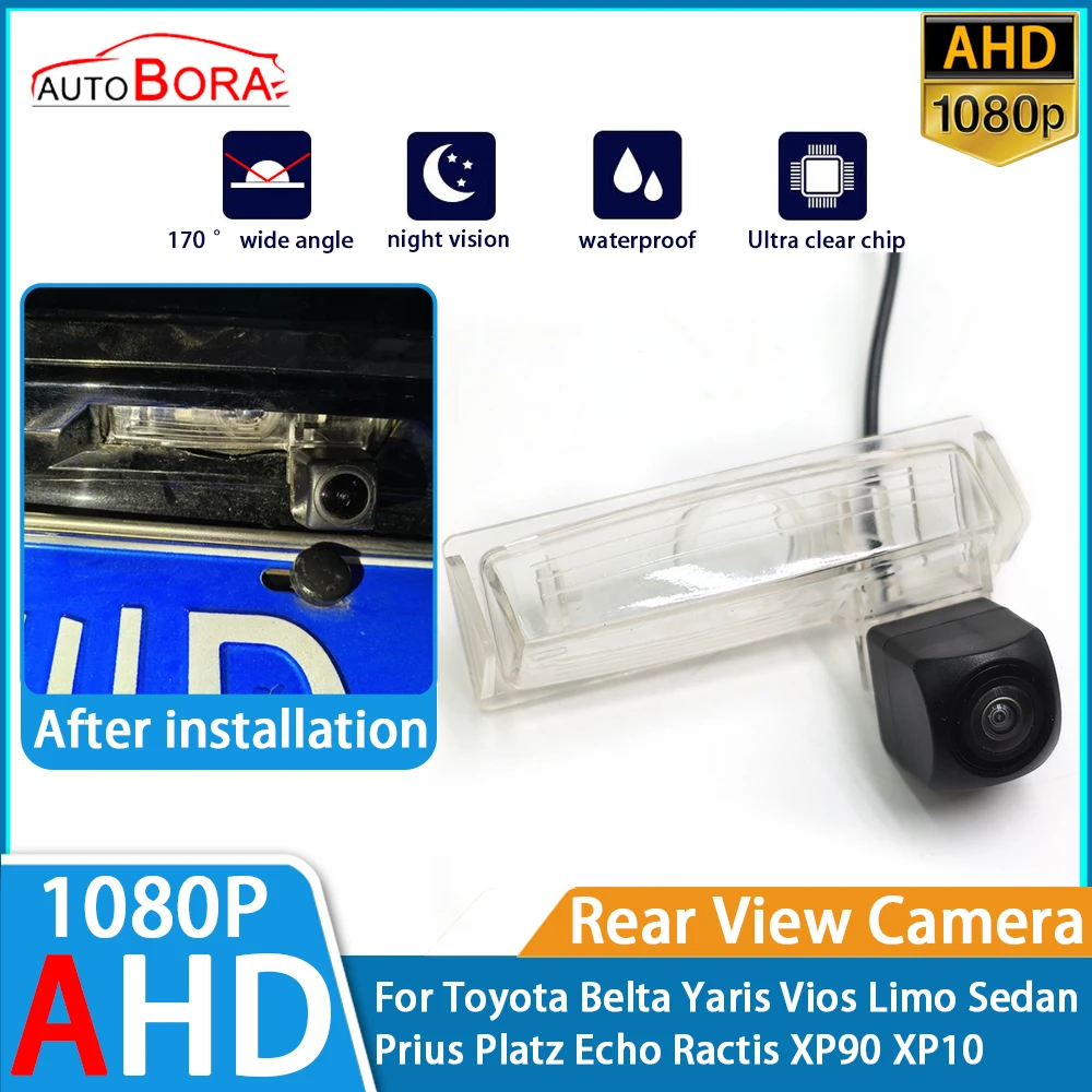 

Reverse Parking Car Rear View Camera 1080P Night Vision for Toyota Belta Yaris Vios Limo Sedan Prius Platz Echo Ractis XP90 XP10