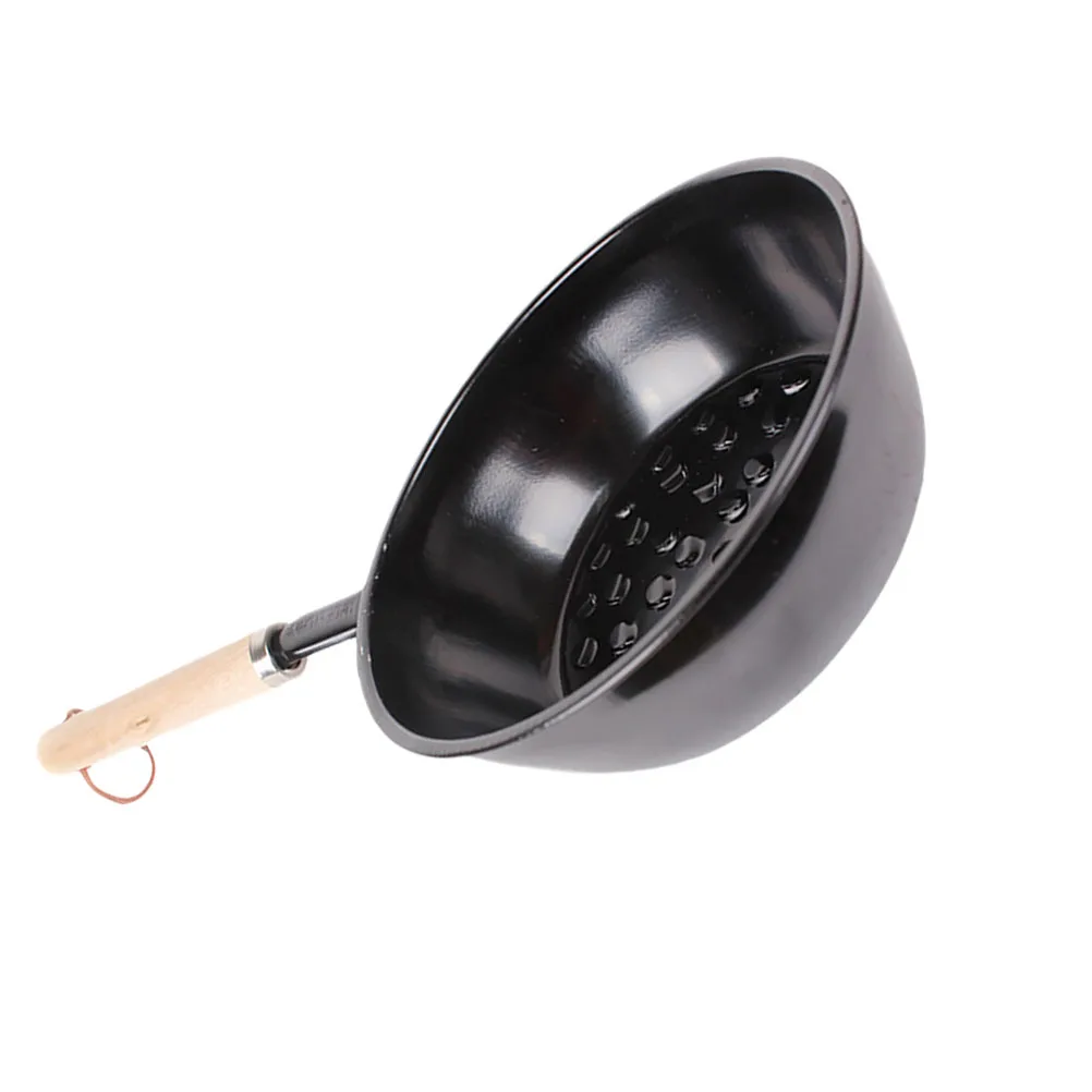 

Wood Handle Charcoal Burner Pot Iron Construction Outdoor Light Charcoal Pot For Fire Making Camping Barbecue Tool 1pc