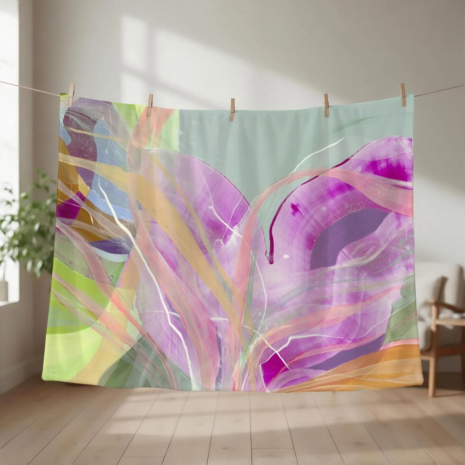 Bird of Paradise Throw Blanket couch cozy soft plush fuzzy picnic outdoor blanket