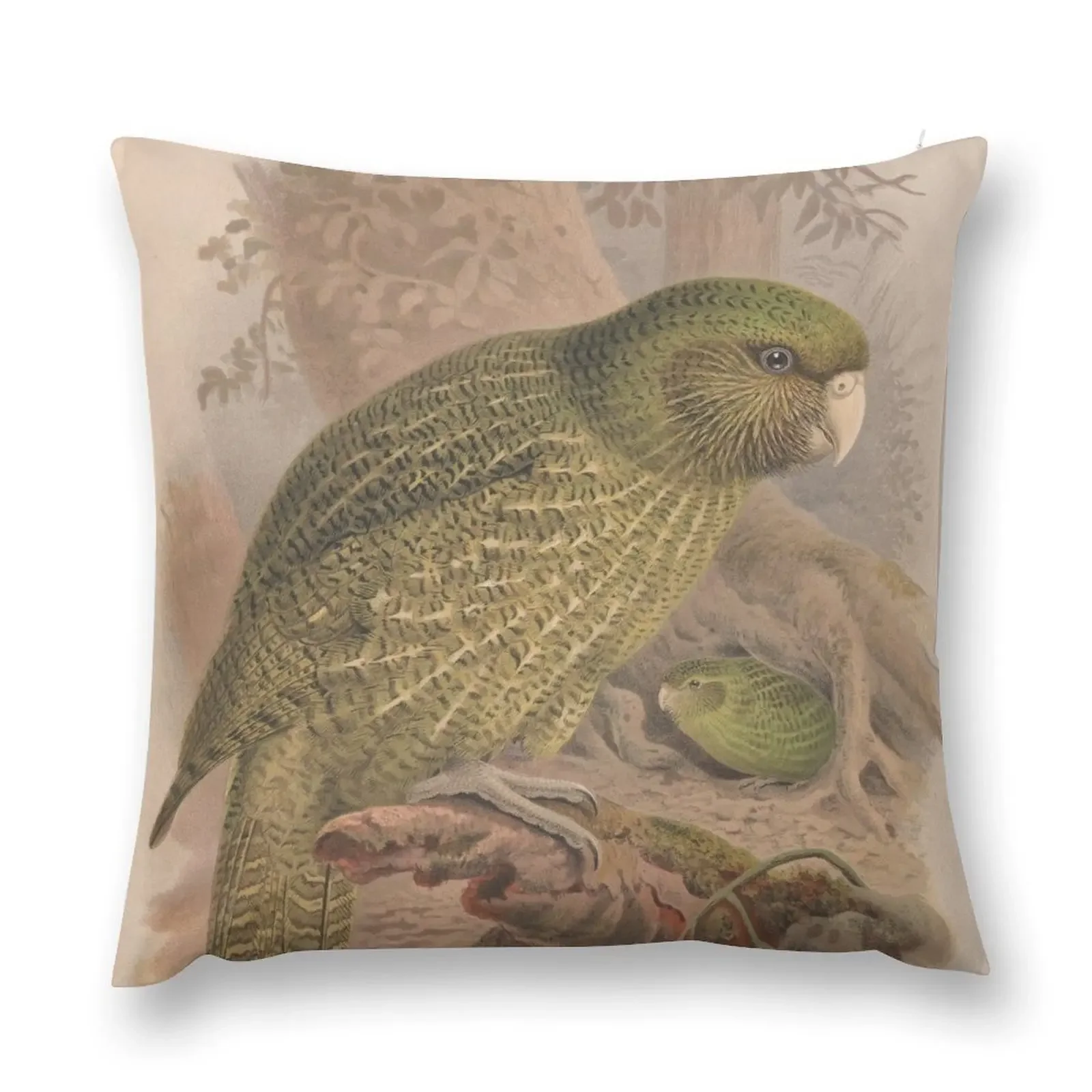 Kakapo, by Johannes Keulemans Throw Pillow Christmas Throw Pillows Covers Decorative Cushions For Luxury Sofa pillow