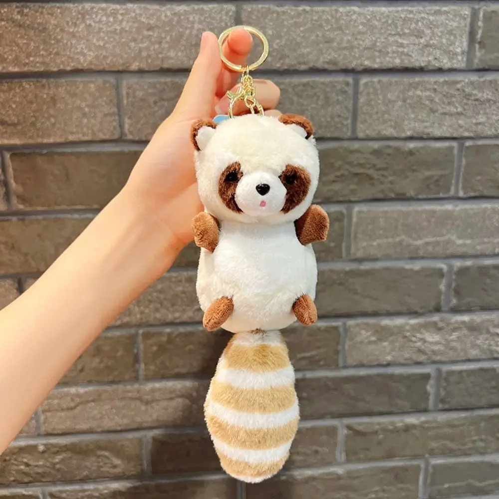 Pendant Bag Pendant Backpack Pendant Exquisite Stuffed Animal Toys Plush Keychain Raccoon Plush Pendant Raccoon Plush Keychain