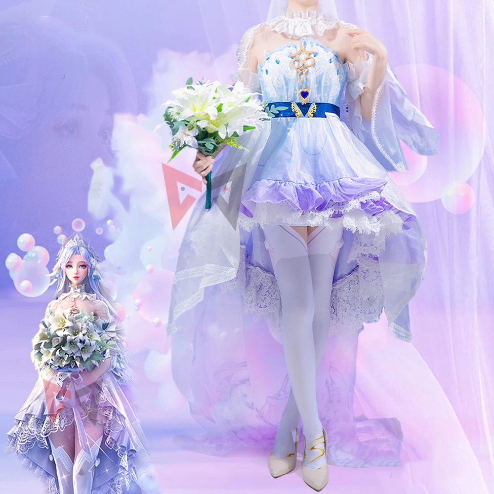 

New Arena Of Valor Cosplay Da Qiao Costume Wedding Dress Flower For Adult Custom Made