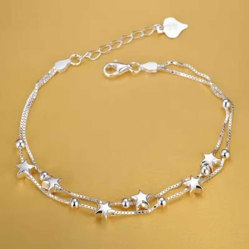 Fine 925 Sterling Silver Noble Nice Chain Solid Bracelet for Women Men Charms Party Gift Wedding Fashion Jewelry Hot Model - Image 14