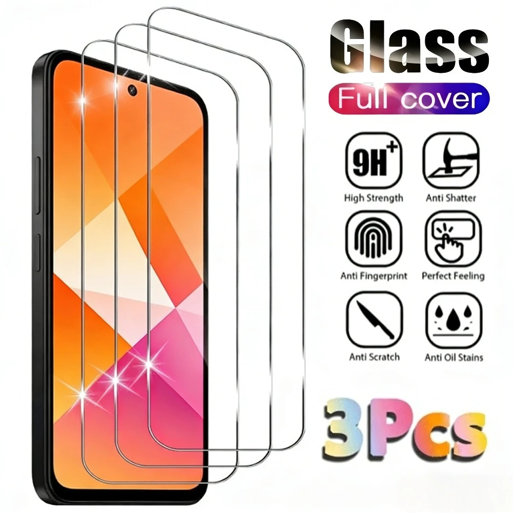 3 uds Protector de pantalla Ultra transparente para Redmi Note 14 5G 13 12 11 Pro 14S 12S 11S vidrio templado para Redmi 15 15C 14C 13C 12C 10A