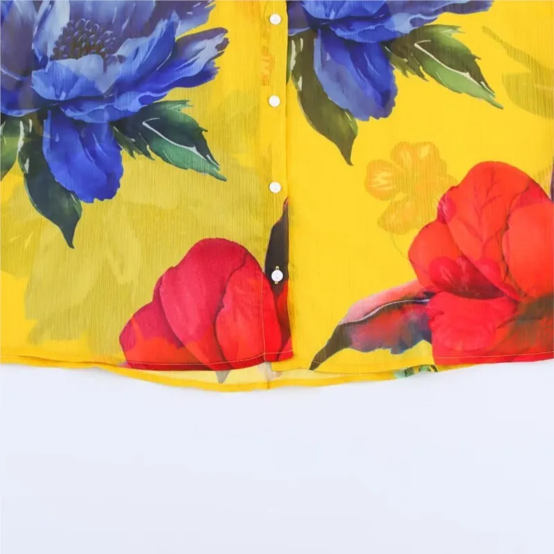 2025, Frühling und Herbst, neues bedrucktes Hemd, lässige Mode, T-Shirt, Streetwear, lockere Langarm-Vintage-Blusen, Damen-Y2K-Tops