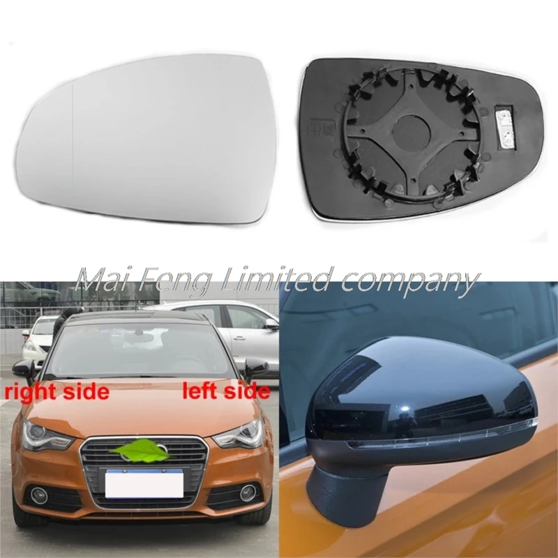 

For Audi A1 2012 2013 2014 2015-2018 Replacement Rearview Mirror Lenses Reflective Glass Lens with Heating 8X0857535D 8X0857535E