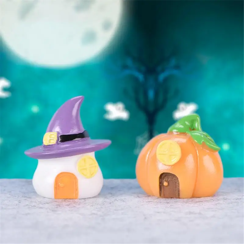 Halloween Pumpkin Ghost Vampire Micro Landscape Landscape Resin Craft Mini Fairy Garden Ornaments Home Decor