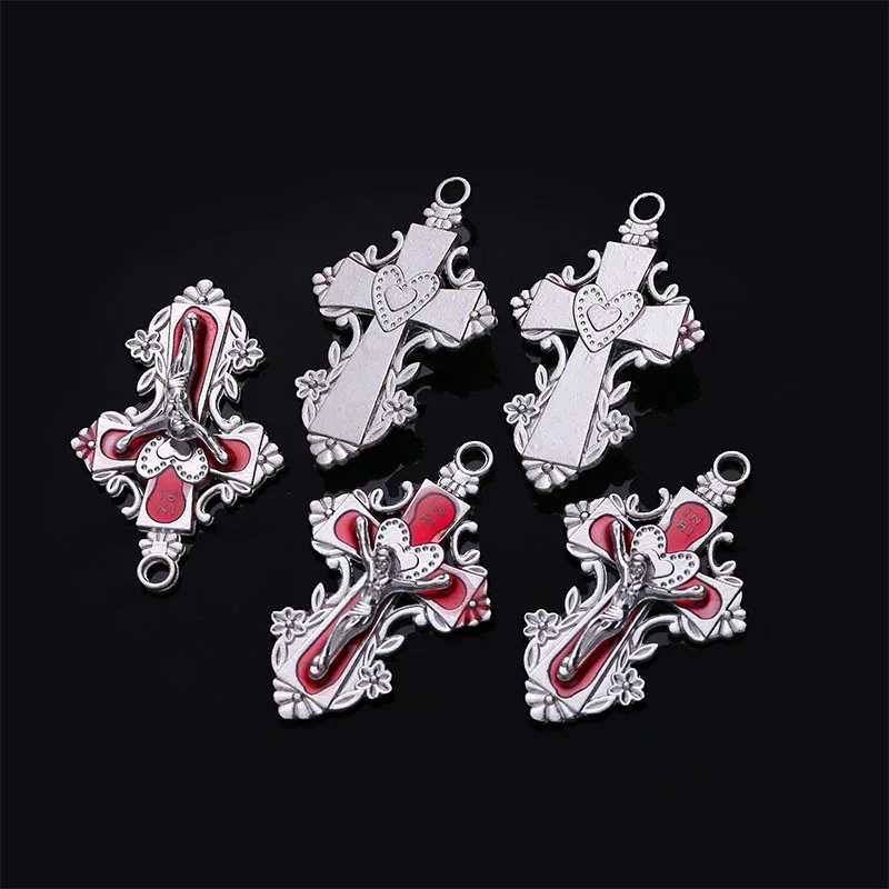 

30pcs Large Christ Cross Catholic Sign Exorcism Cross Pendant Jesus Accessories Zinc Alloy Material Manufacturing Wholesale