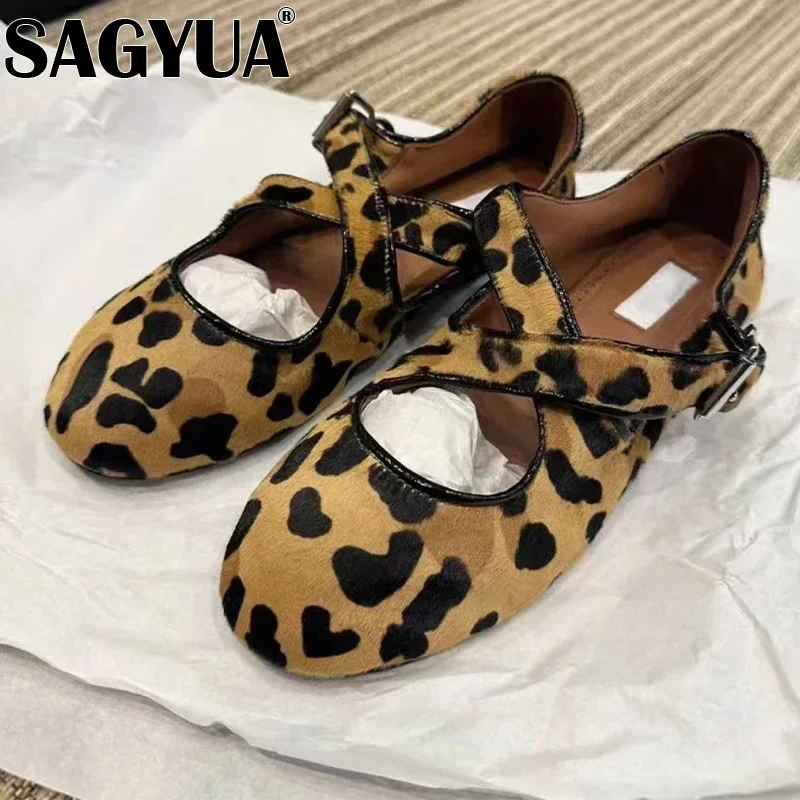 Leopard Flats Casual Shoes Women Ballet Dance Designer Suede Shallow Sneaker Sandals Autumn New Woman Trend Dress Zapatos Mujer