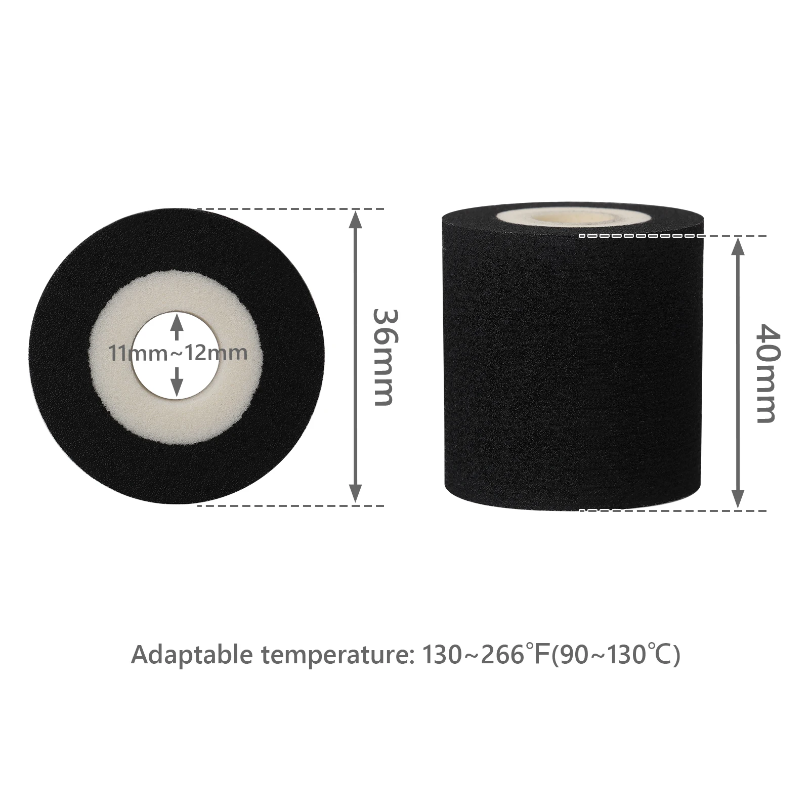 12PCS Ink Rollers 36x16 Continuous Automatic Sealing Colored Printing Wheels for Coding Machine Business Office Equipment
