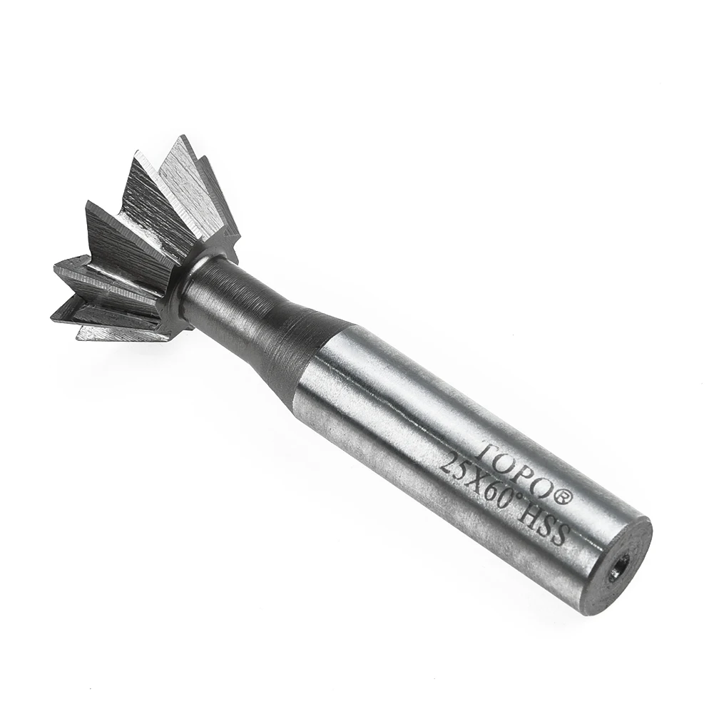Professional Grade HSS 25mm 60 Degree Dovetail Cutter Milling End Mill Tool with Right Hand Cutting for Various Machining Needs