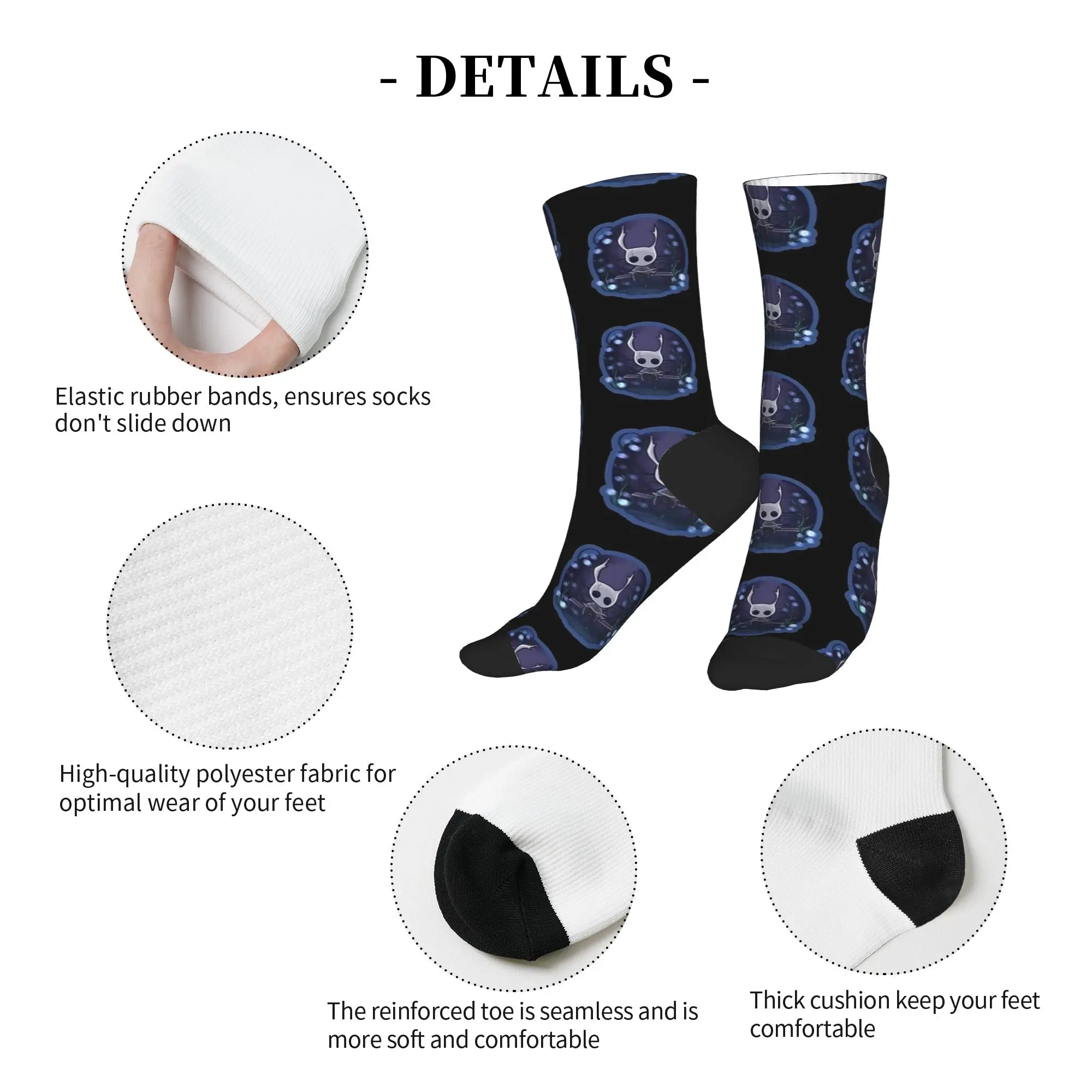 Hollow Knight Japanese Manga The Knight Stockings Men  Socks Warm Soft Elegant Socks Winter Running Anti Skid Graphic Socks Gift