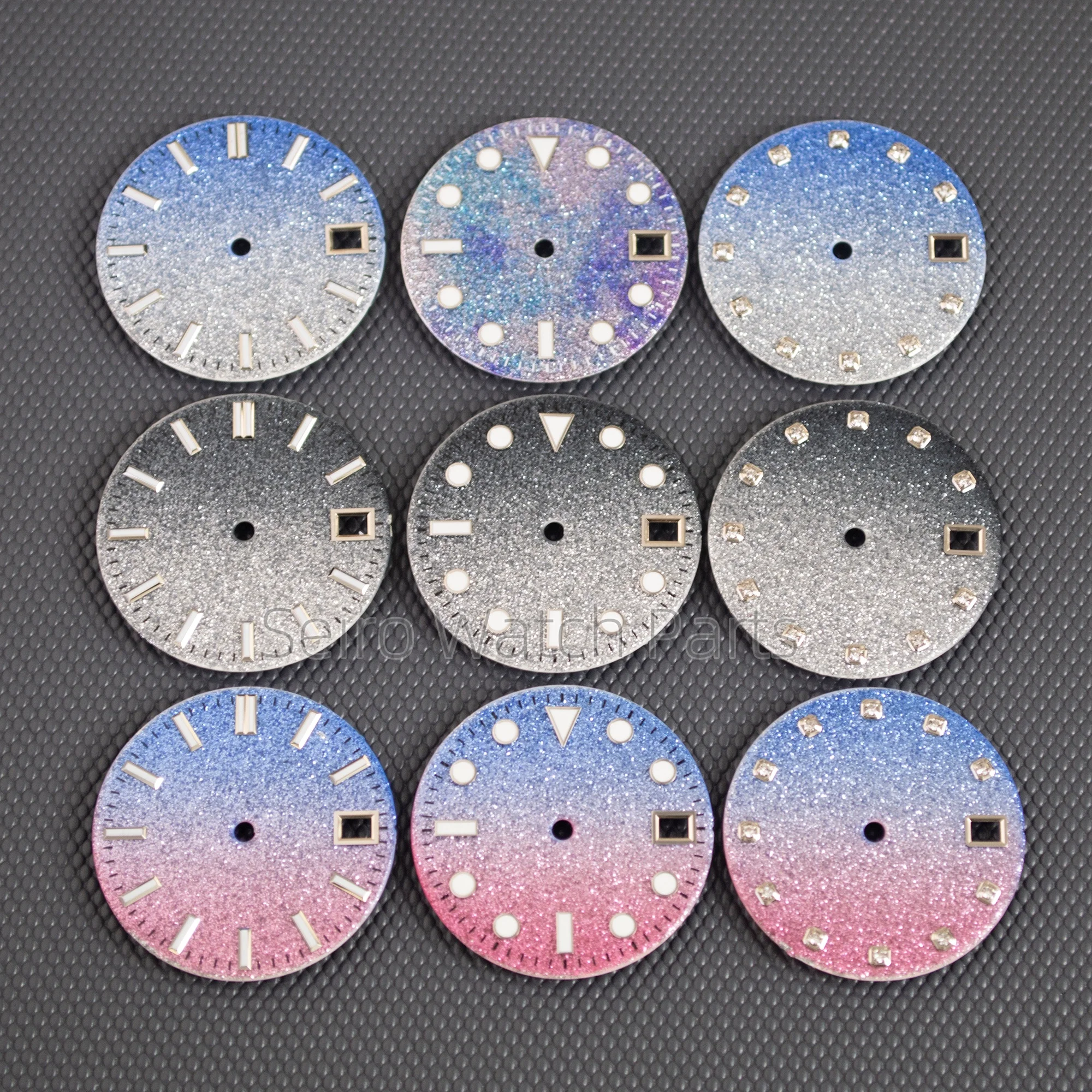 

28.5mm NH35 Dial Hands Colorful Starry Watch Dial Pointers Needles for SUB Datejust NH35 Automatic Movement Watch Accessories