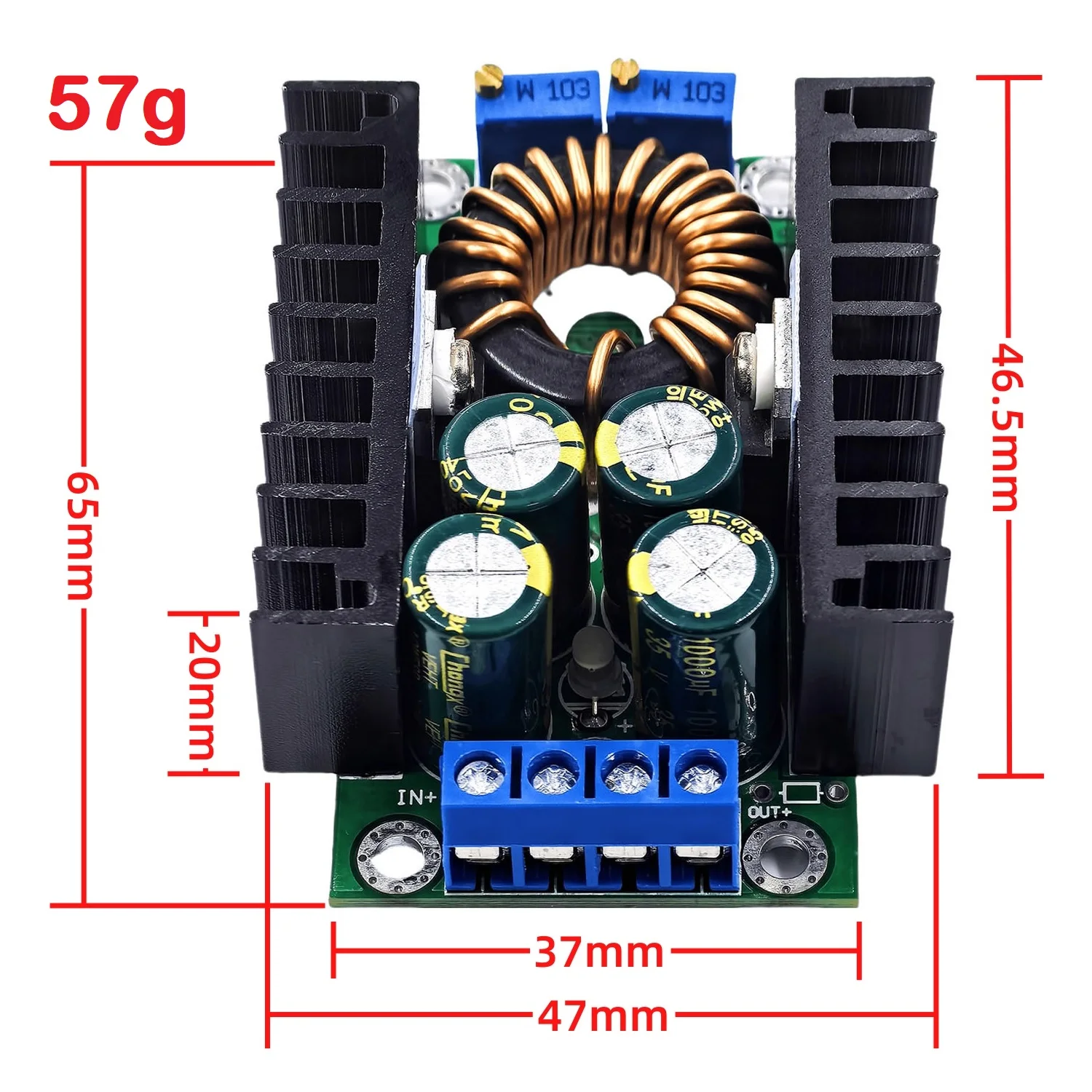 DC-DC Adjustable Step Down Buck Converter 9A Max 300W 5-40V to 1.2-35V Power Supply Module LED Driver for Arduino 300W XL4016