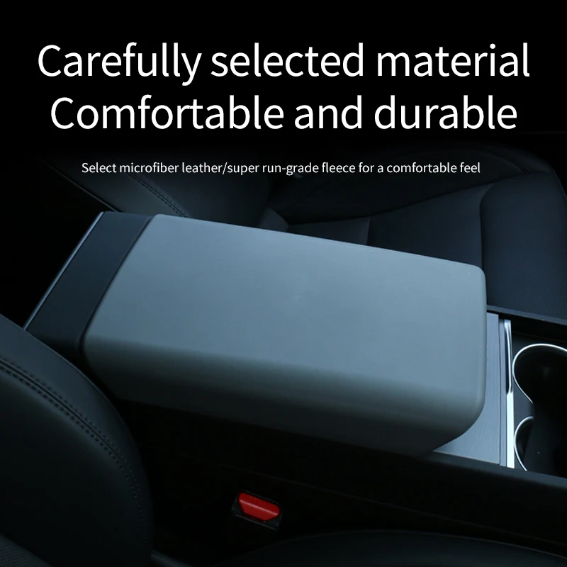 

For Tesla Model 3 Highland 2024 Car Central Control Armrest Cover, Model 3+ TPE Armrest Box Cover Auto Interior Decoration