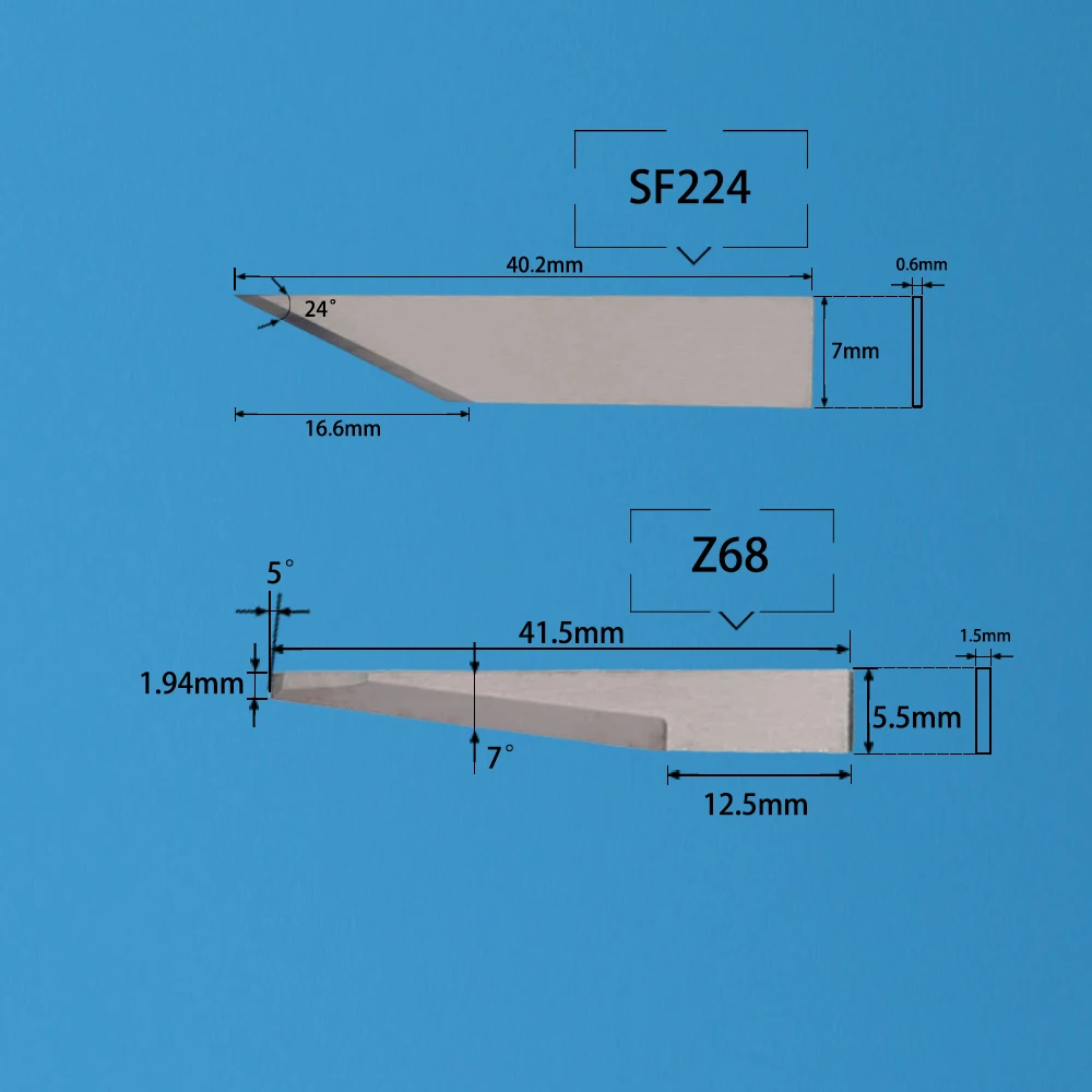 Z IECHO Jwei Digitale Schneidemaschine Klinge Hartmetall Nuten Messer Z204 SR6224 J311 Z13 Z73 7265 SR6310 2 TEIL/LOS – Detail 2