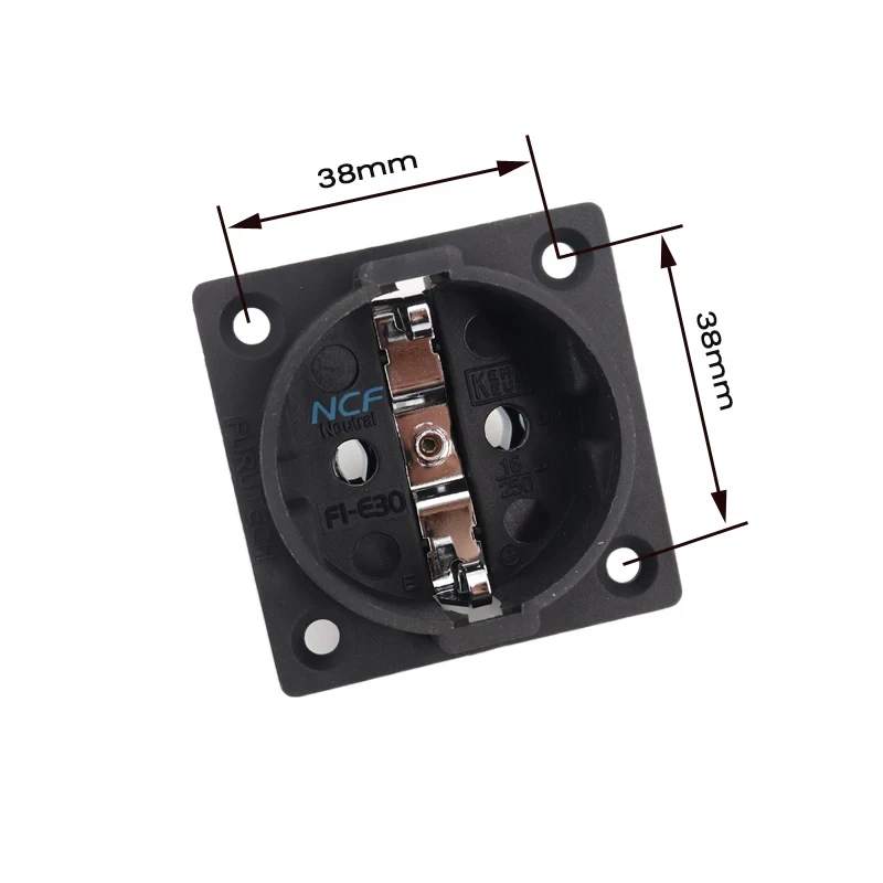 

Japan Furutech Schuko FI-E30 NCF nano socket copper plated Rhodium/Gold EU Audio Power plug HiFi speaker IEC chassis tailstock