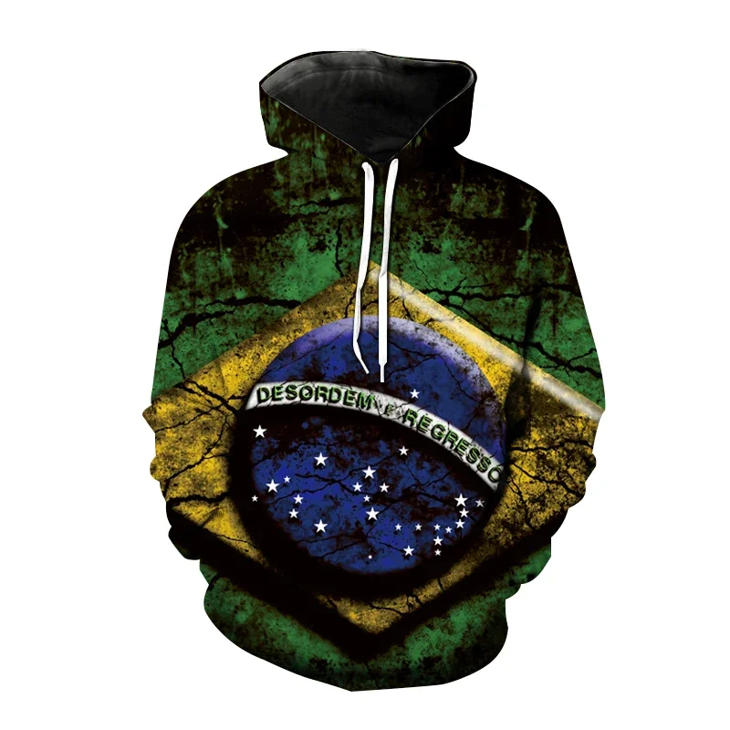 2024 New National Flag Hoodies USA UK Brazil Chile 3D Print Streetwear Men Women Fashion Sweatshirts Hoodie Pullovers Clothing