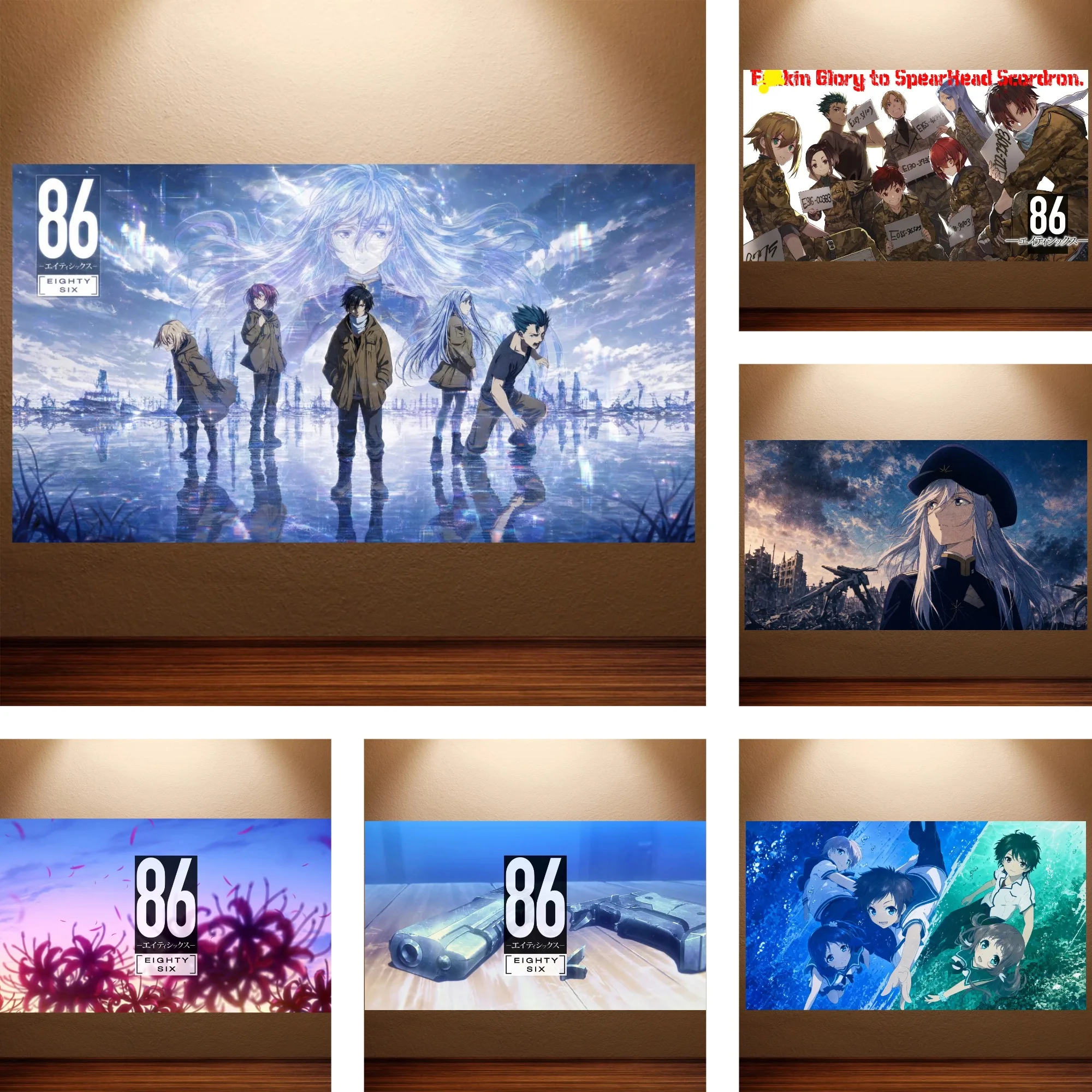 86 Eighty Six Anime Canvas Wall Poster Japanese Manga Character Print Wall Painting for Otaku Bedroom Gaming Room wall Decor
