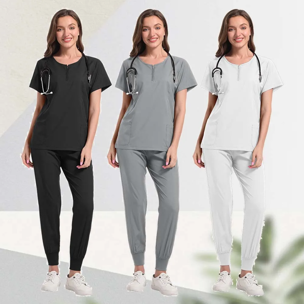 Jogger Sets Hospital Wholesale Scrubs Uniforms Nurse Short Sleeve Nursing Scrubs Women Stylish Medical Scrubs Uniforms Work Wear