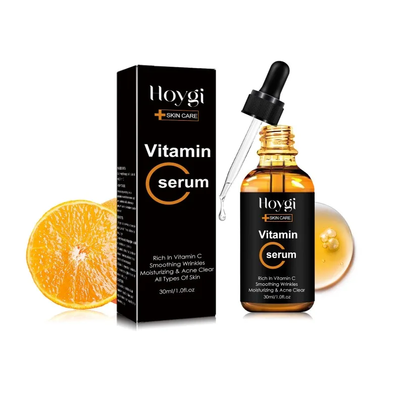 Vitamina C Hidratante Essência Face Serum, Reduzir Linhas Finas, Desvanecer-se Rugas, Remover Acne, Anti Aging, Clareamento, Iluminar a pele, Firming