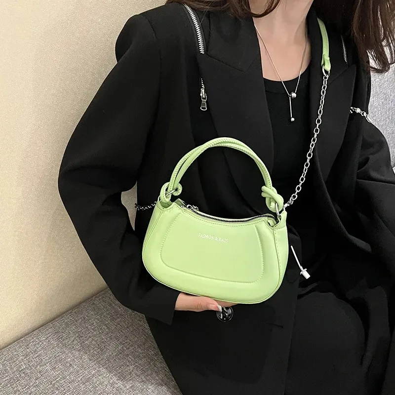 Spring Summer New Fashion PU Leather Women\'s One Shoulder Underarm Bag Simple and Fashionable Crossbody Small Square Bag