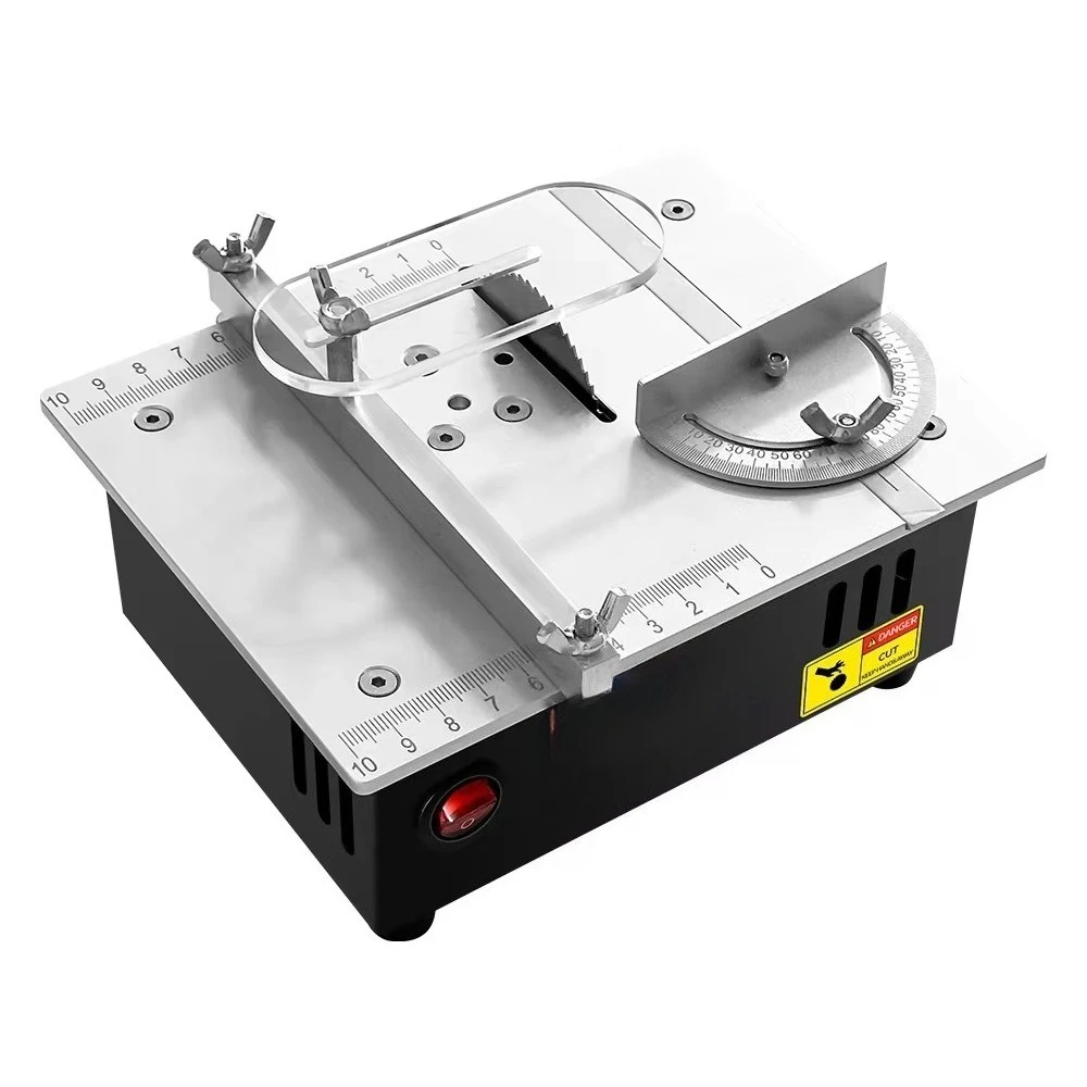 Miniature desktop table saw DIY woodworking acrylic pvc chainsaw precision model saw function
