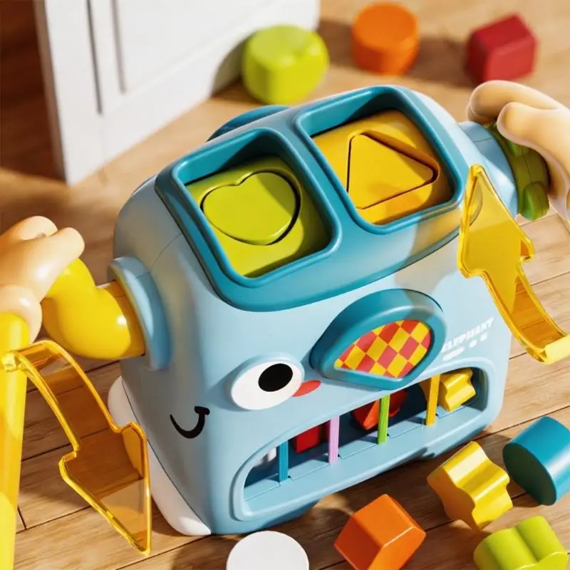 

Interactive Elephant Sorter Toy For Kids Interactive Learning With Colorful Blocks And Storage Function A2UB