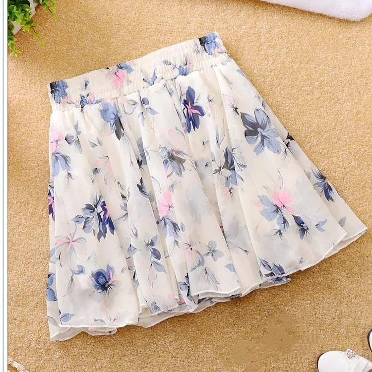 Student Dance Chiffon Female Summer High Waist Bottomed Short Anti Slip A-line Faldas Fashion Clothes for Women Skirts