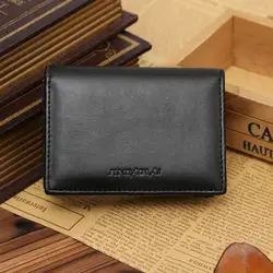 Men's Leather Wallet Bifold ID Credit Card Classic Wallet Short Male Purse Card Holder Wallet Men Fashion High Quality