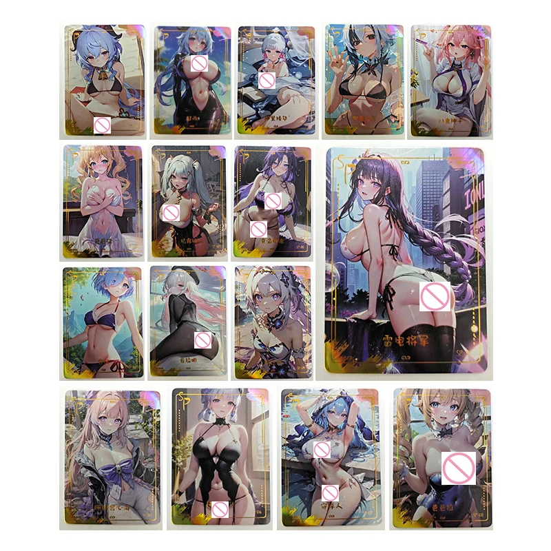 

Japanese Anime Goddess Story Sp Kamisato Ayaka Yae Miko Raiden Shogun Collectible Cards Christmas Birthday Gift Children's Toys