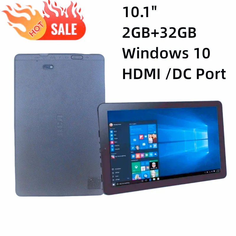 

Hot Sales 10.1" 2GB RAM 32GB ROM Windows 10 Tablet Intel Atom X5-Z8350 Quad Core Dual Cameras 1280x800 IPS 6000mAh HDMI DC Port