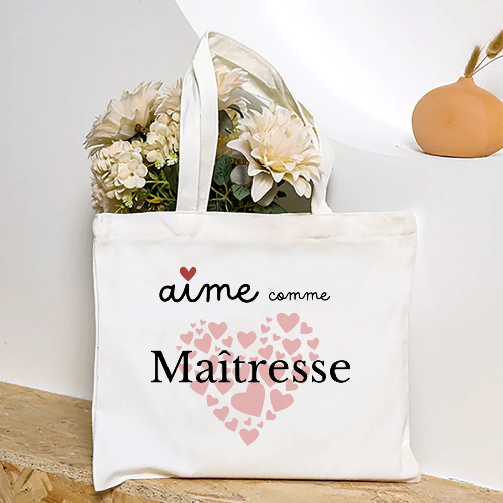

Aime Comme Mistress Thank You Teacher Canvas Tote Bag Super Mistress Canvas Bags Reusable Shopping Bags End of Year Gifts