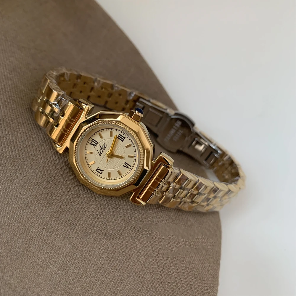 Fashion Temperament Minimalism niche Steel strip small gold Watch For women\'s girl Student gift Women\'s accessories