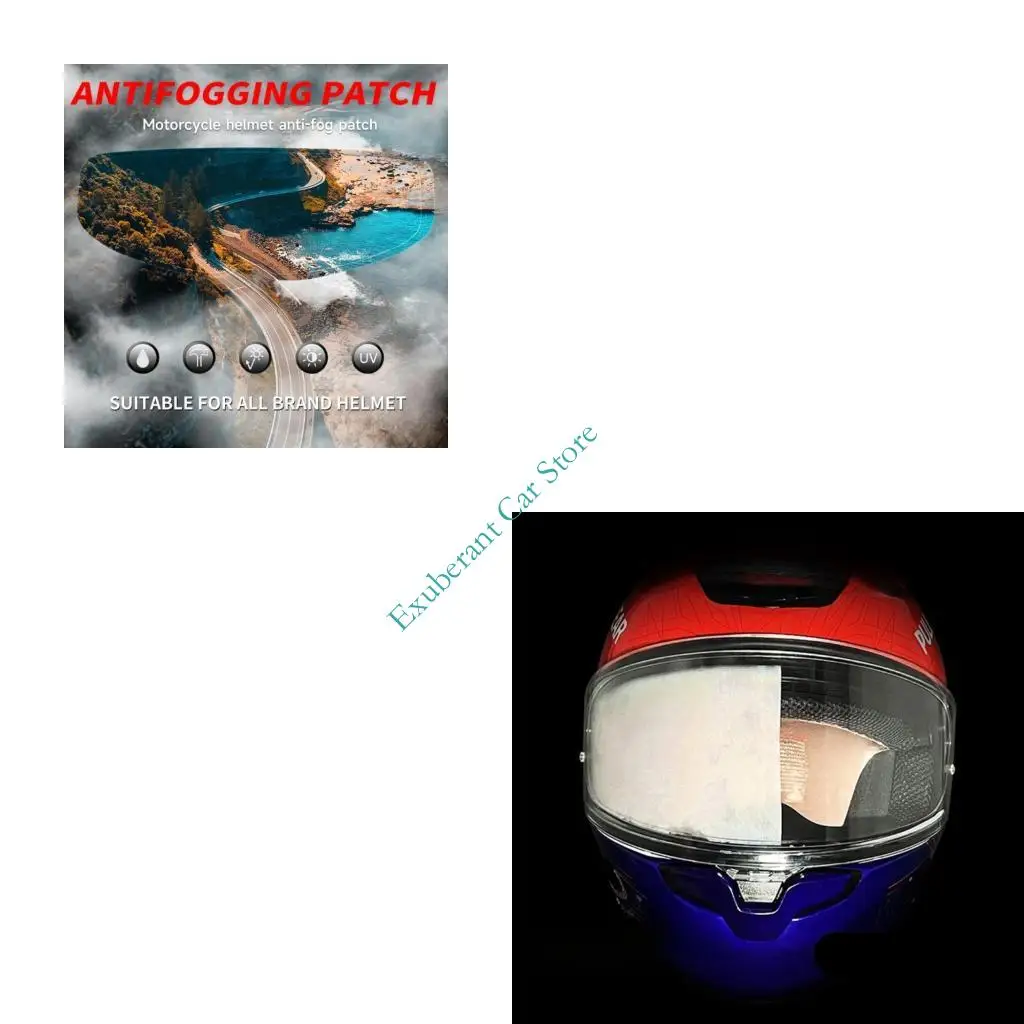 

H3CE Простое применение противотуманного щитка для козырьков шлема OF603 с самоклеющейся подложкой для быстрой установки