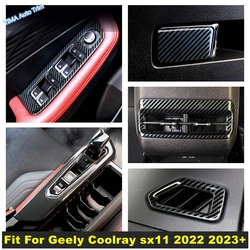 Carbon Fiber Glove Storage Box / Upper Air Outlet / Gear Shift Box Cover Trim Fit For Geely Coolray sx11 2022 2023 Accessories