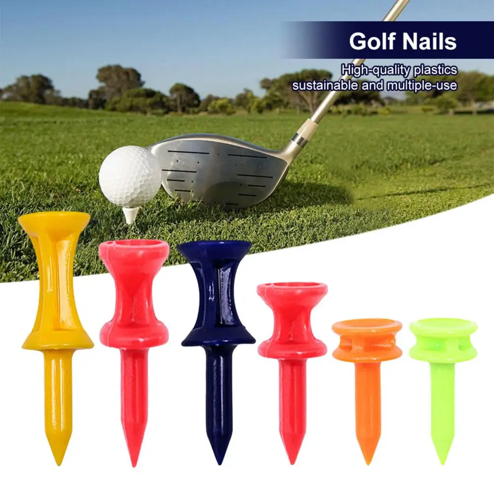 100Pcs 24/31/37/43/51MM Golf Tee Sharp Tip Plastic Golf Ball Holder Golf Training Aid Spike Kit Golfs Accessories Golfer Gifts